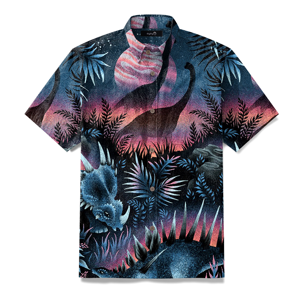 100% Cotton ALOHA Surf Shirt Short Sleeve Shirt Hawaiian