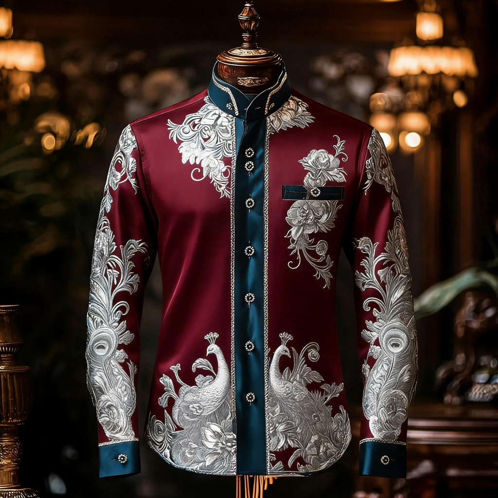 Silk Luxury Business VIP Exclusive Designer unique Luxe Collection long Shirt High Elasticity