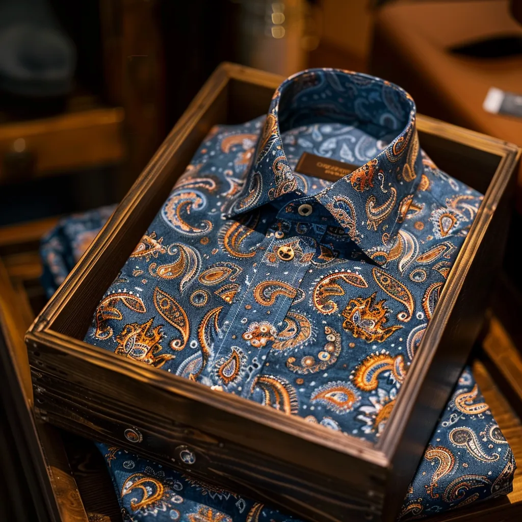 Effortless chic VIP Exclusive unique Luxe Collection men's printed shirt