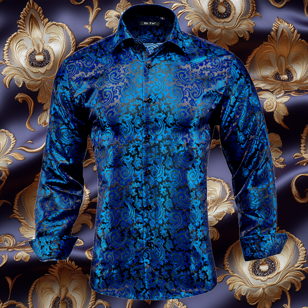 Silk Luxury Business VIP Exclusive Designer unique Luxe Collection long Shirt High Elasticity