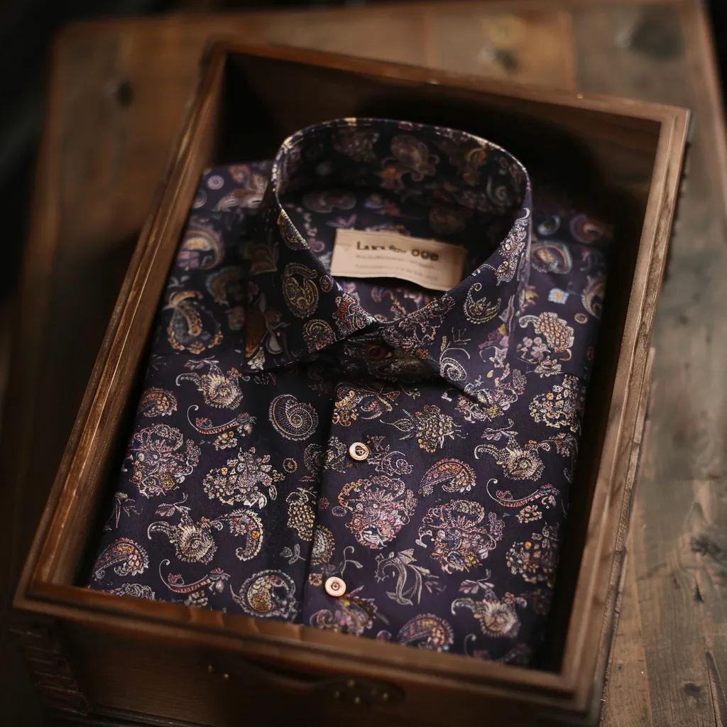Effortless chic VIP Exclusive unique Luxe Collection men's printed shirt