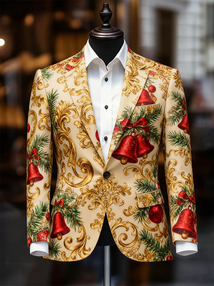 Men's Business Casual Christmas Suit Outerwear