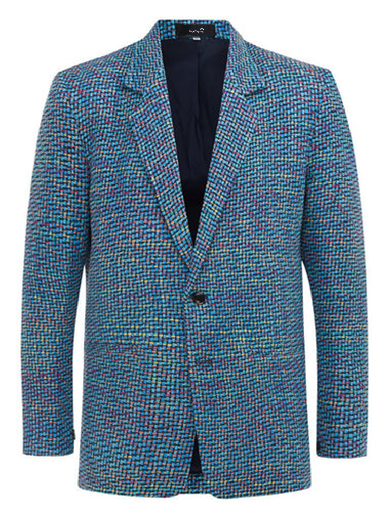 100% Hand Woven Raw Silk Men's Luxury Business Casual Fashion Blazer Suit Jacket