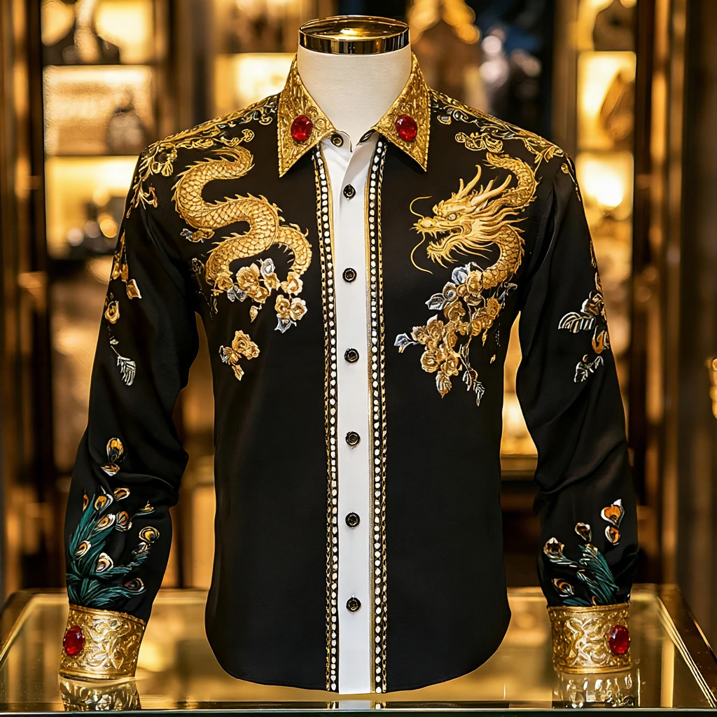 New Luxury Business VIP Exclusive Designer unique Luxe Collection long Shirt High Elasticity