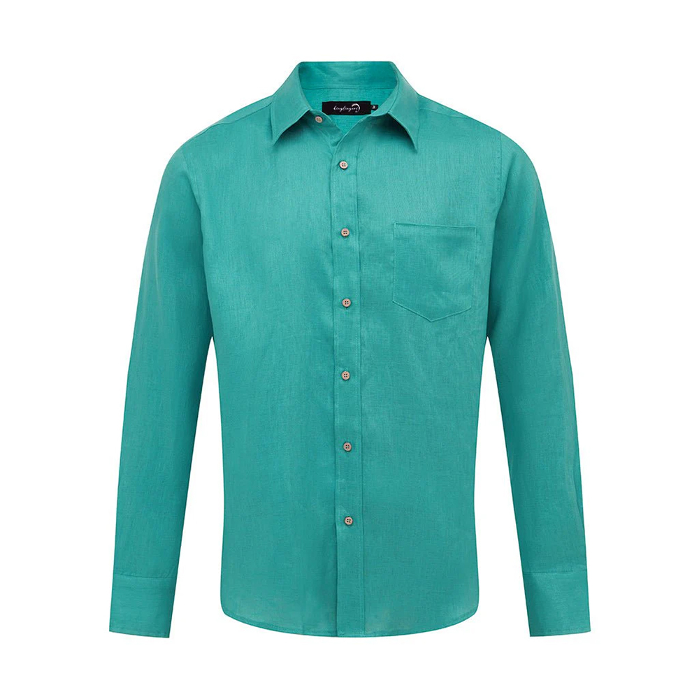 Hawaiian Men's Mid Cotton Button-down Aloha Shirt fashion printed pattern long-sleeved Shirt