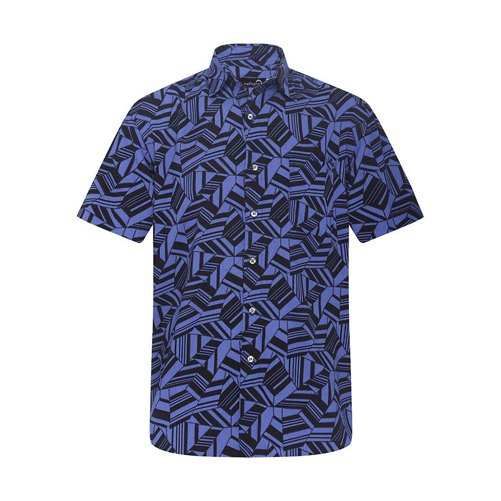 Soft High Elasticity Casual Tropical Print Short Sleeve Breathable Shirt