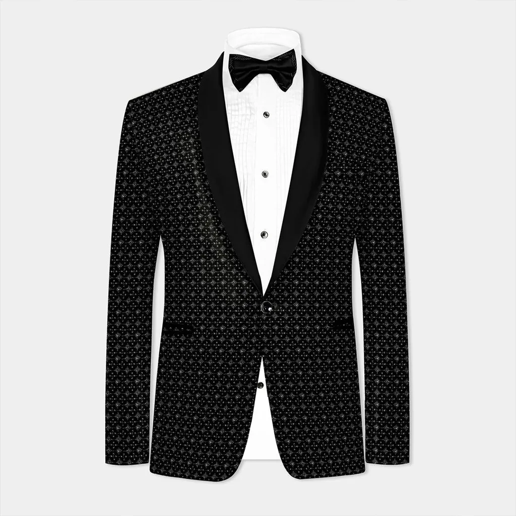 Unique embroidery business gentleman casual Men's Luxury Business Casual Fashion Blazer Suit Coat Jacket