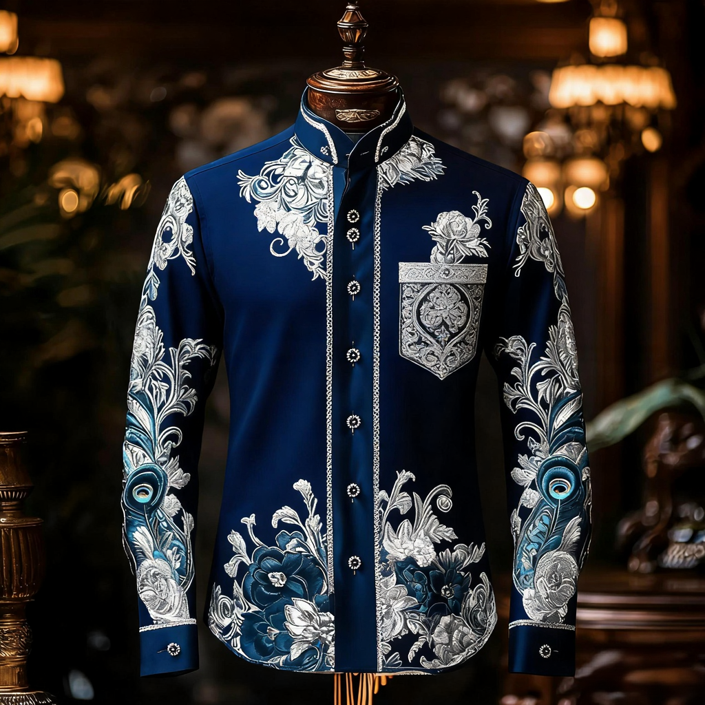 Silk Luxury Business VIP Exclusive Designer unique Luxe Collection long Shirt High Elasticity