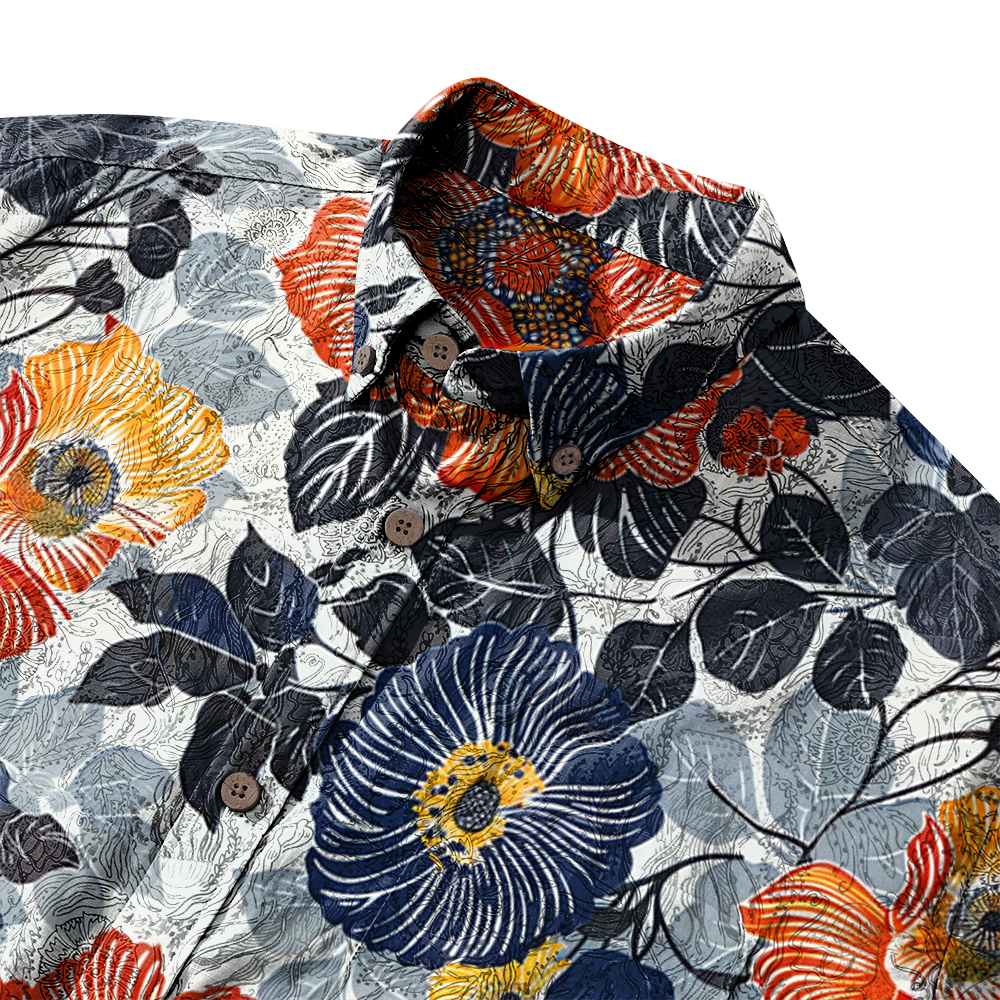High-Quality Men's Printed Casual Loose Hawaiian Shirt