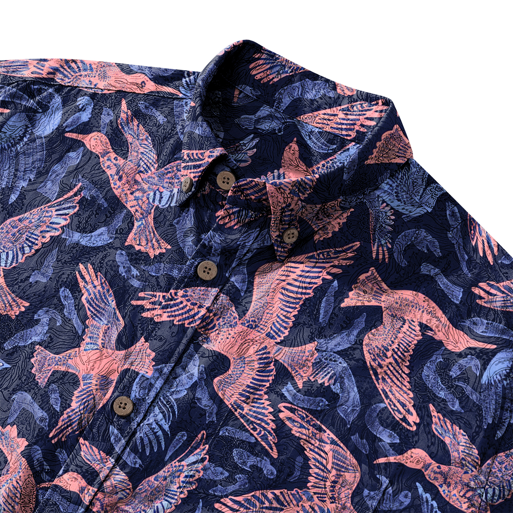 High-Quality Men's Printed Casual Loose Hawaiian Shirt
