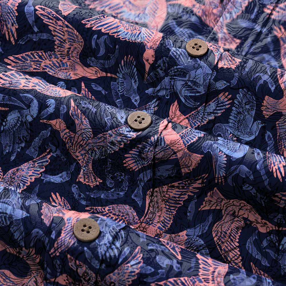 High-Quality Men's Printed Casual Loose Hawaiian Shirt