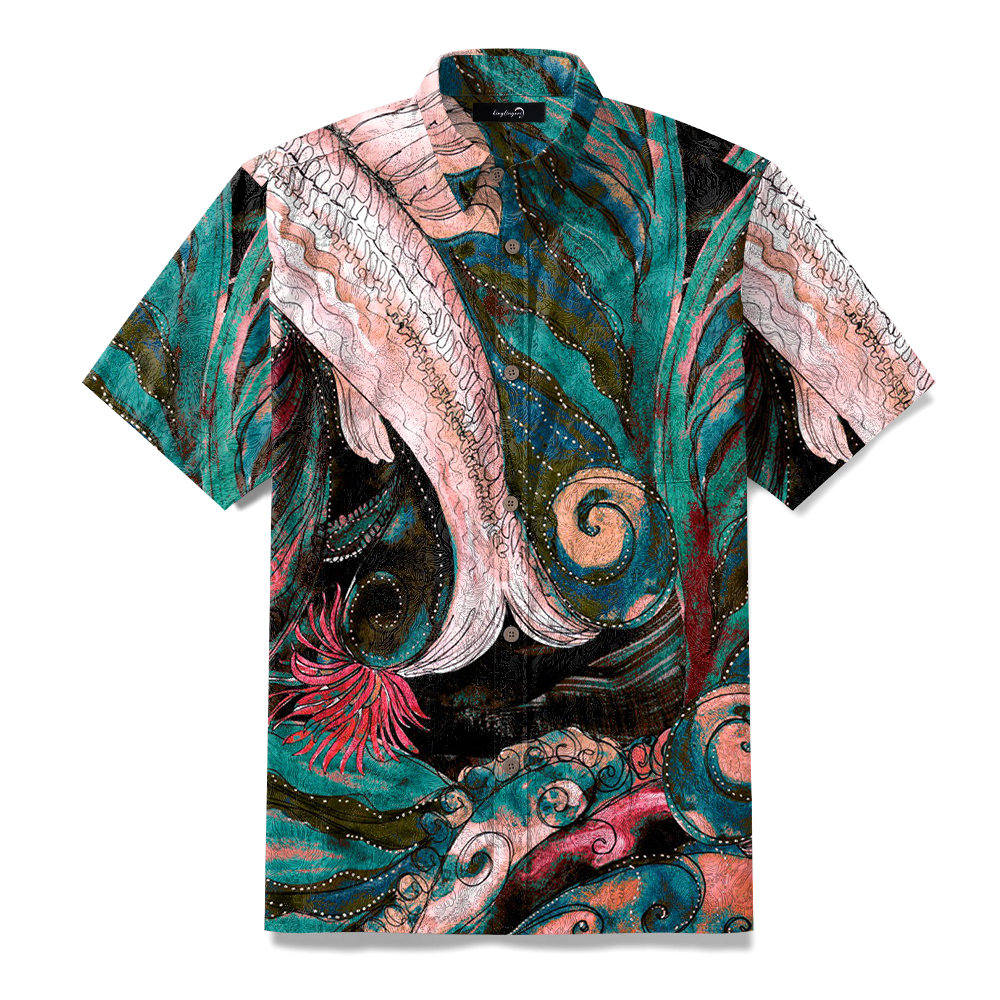 100% Cotton ALOHA Surf Shirt Short Sleeve Shirt Hawaiian