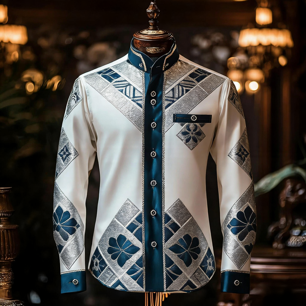 Silk Luxury Business VIP Exclusive Designer unique Luxe Collection long Shirt High Elasticity