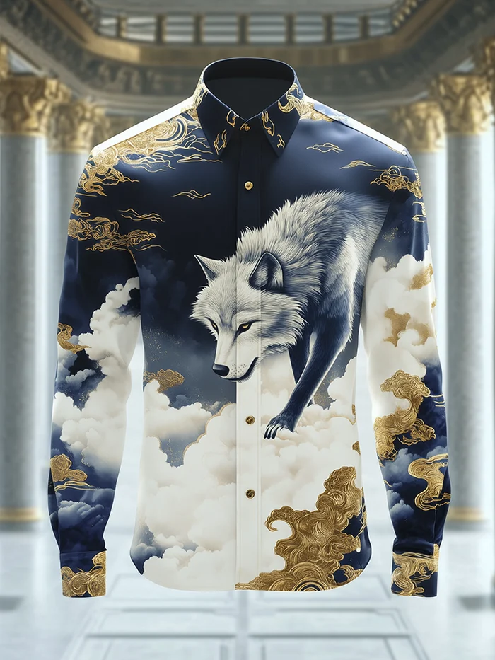 Men's Satin Luxe Long Sleeve Button Down Shirt