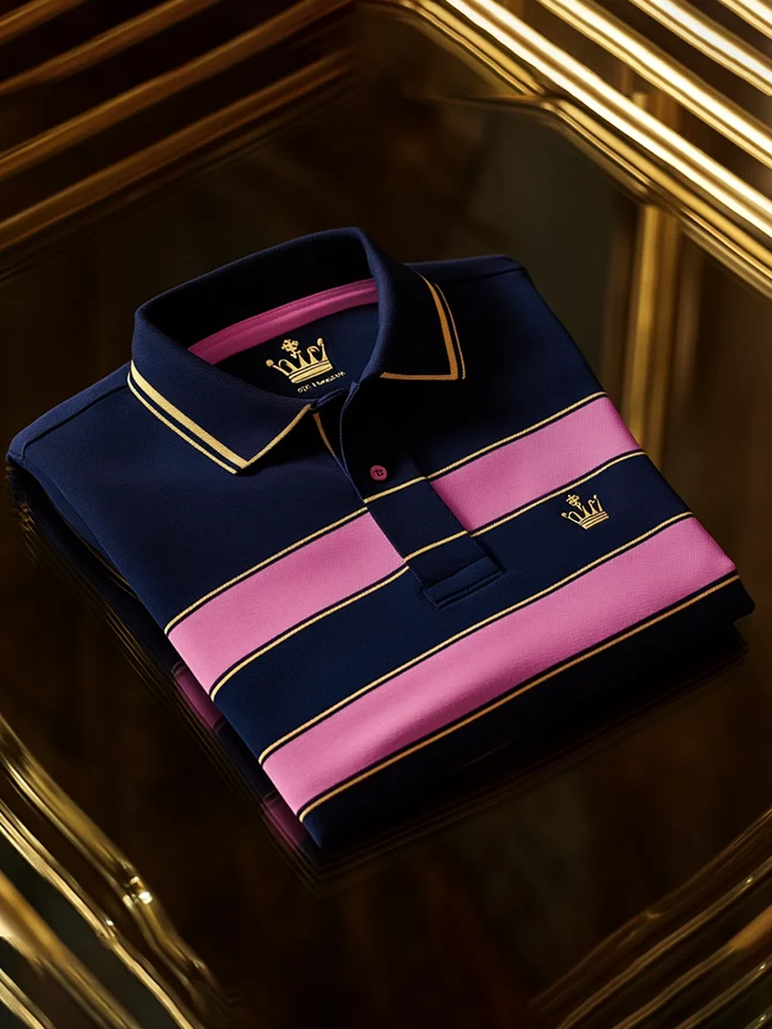 Men's Business Casual Button Short Sleeve Polo Shirt