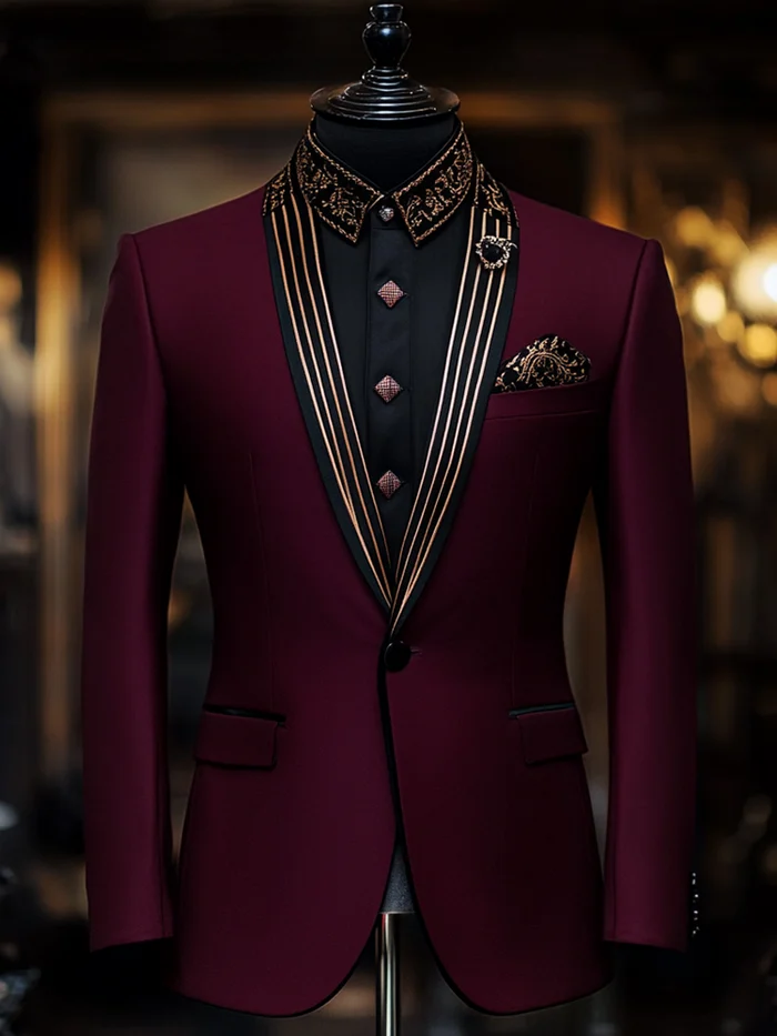 Unique  business gentleman casual Men's Luxury Business Casual Fashion Blazer Suit Coat Jacket