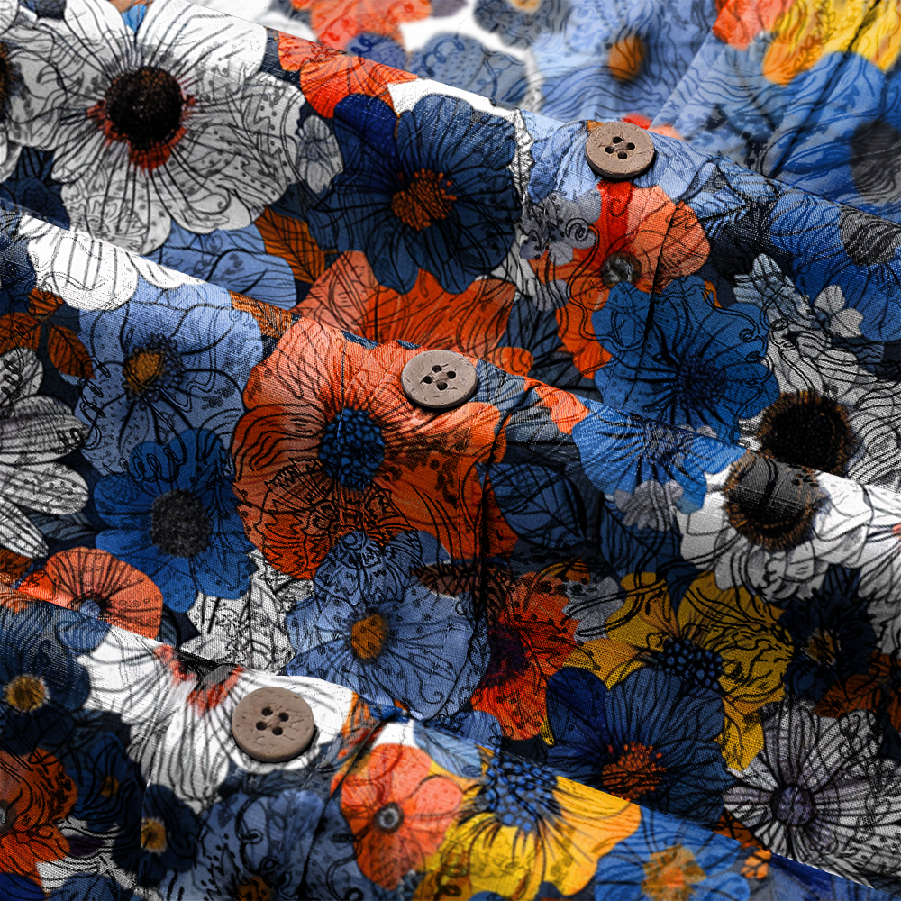 High-Quality Men's Printed Casual Loose Hawaiian Shirt