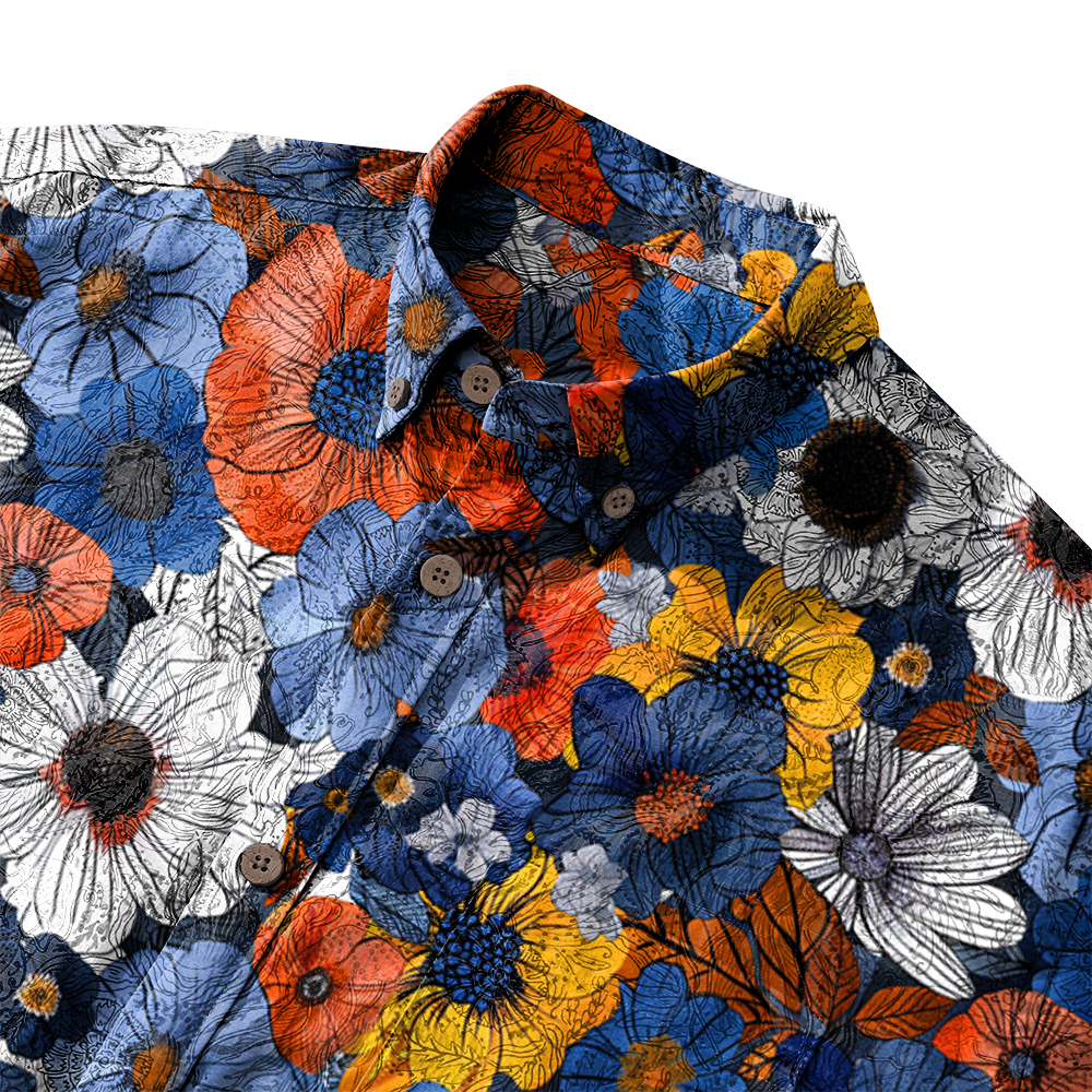 High-Quality Men's Printed Casual Loose Hawaiian Shirt