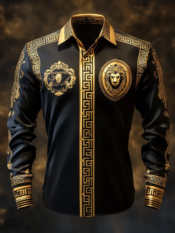 Men's Satin Luxe Long Sleeve Button Down Shirt