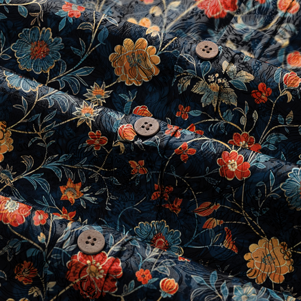 High-Quality Men's Printed Casual Loose Hawaiian Shirt