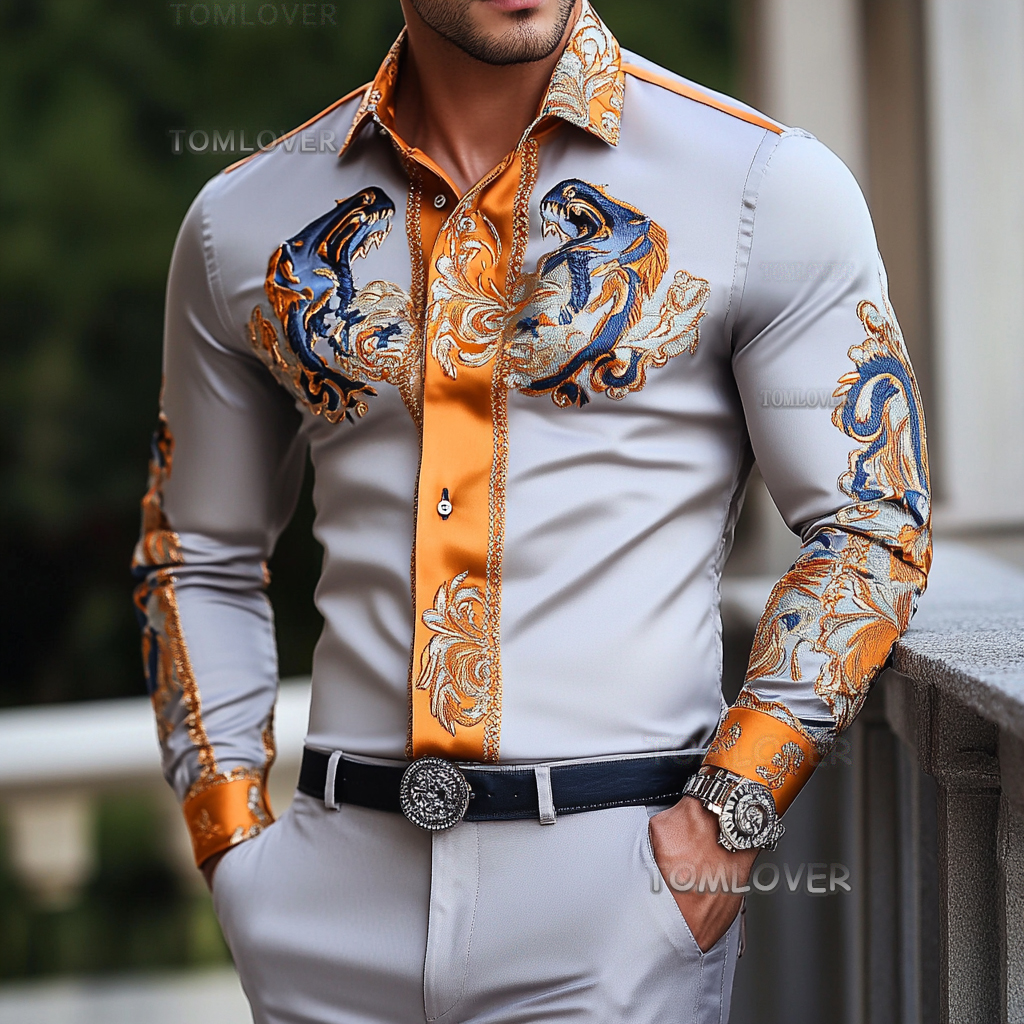 2025 Best Men's Unique Luxe Collection Classic Casual Shirt