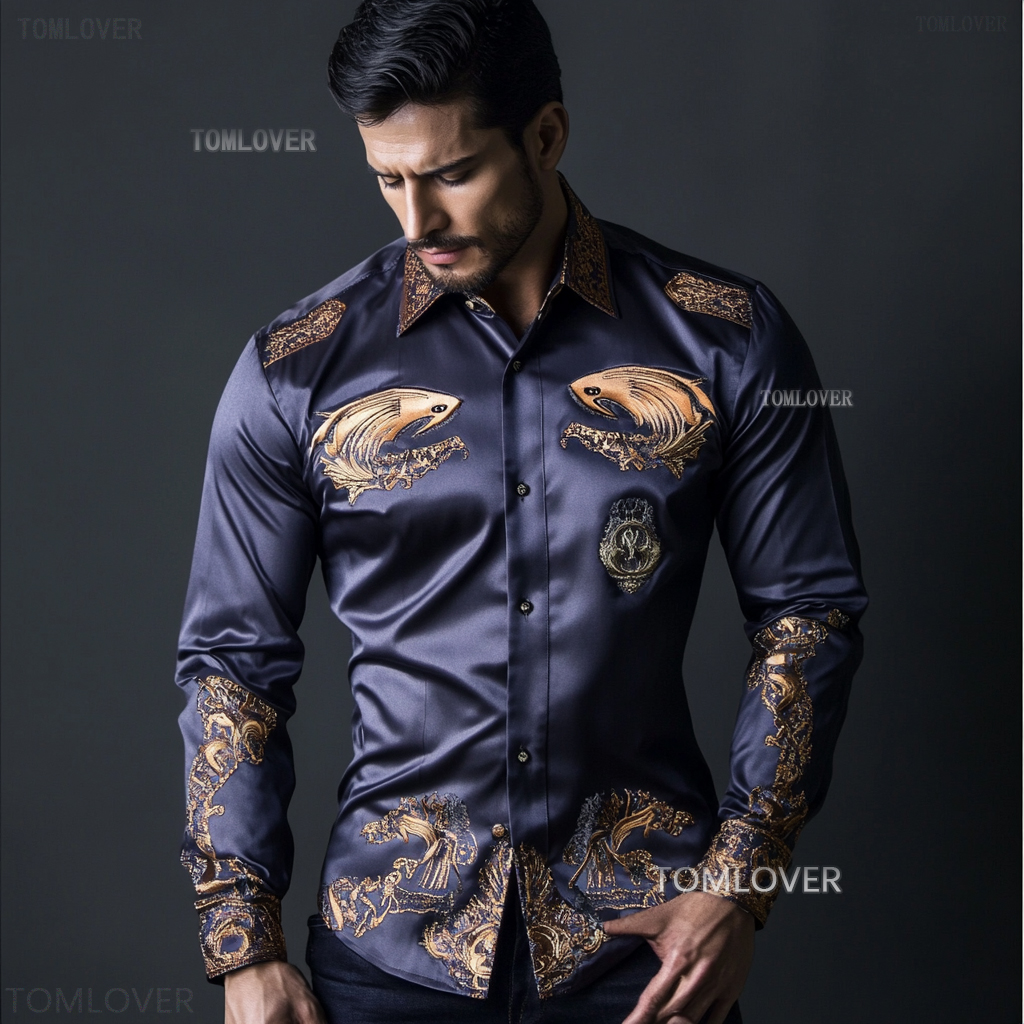 2025 Best Men's Unique Luxe Collection Classic Casual Shirt