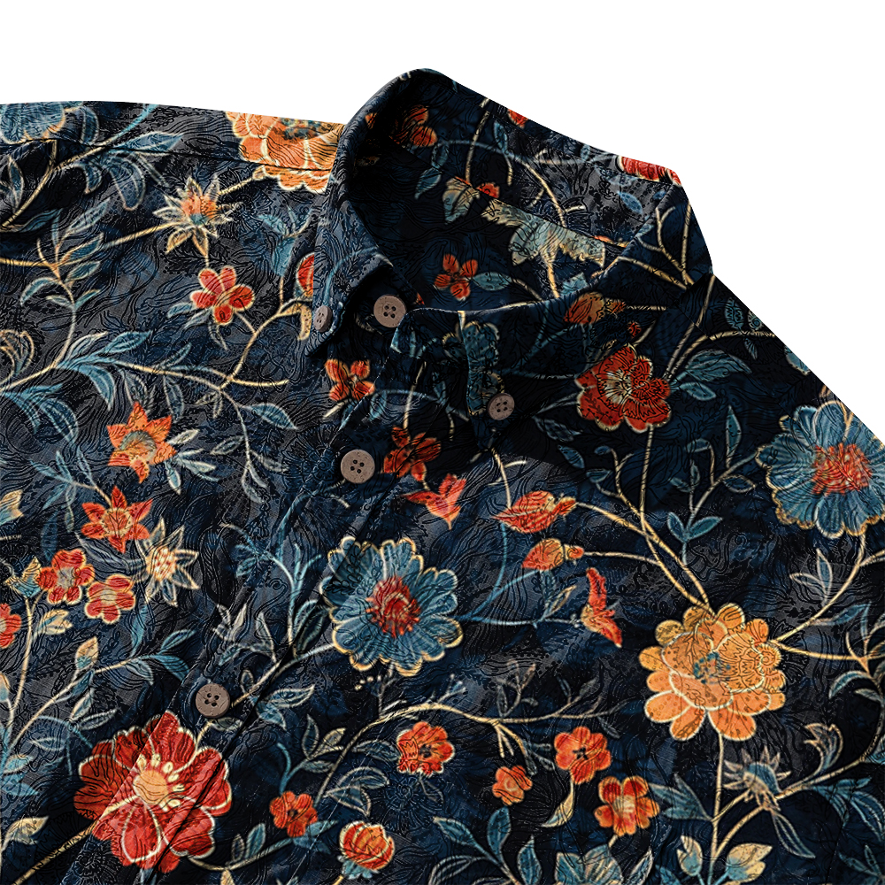 High-Quality Men's Printed Casual Loose Hawaiian Shirt