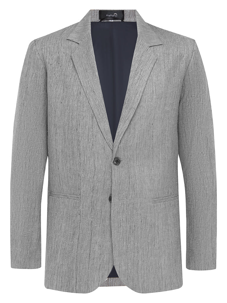 100% Hand Woven Raw Silk Men's Luxury Business Casual Fashion Blazer Suit Jacket