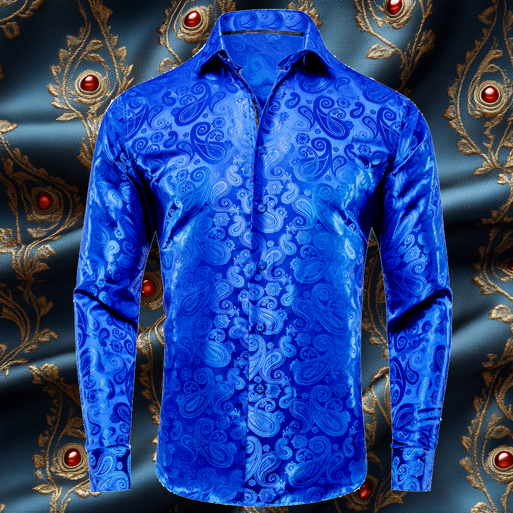 Silk Luxury Business VIP Exclusive Designer unique Luxe Collection long Shirt High Elasticity