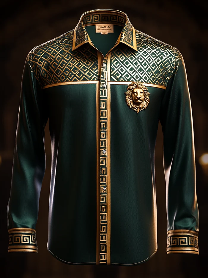 Men's Satin Luxe Long Sleeve Button Down Shirt