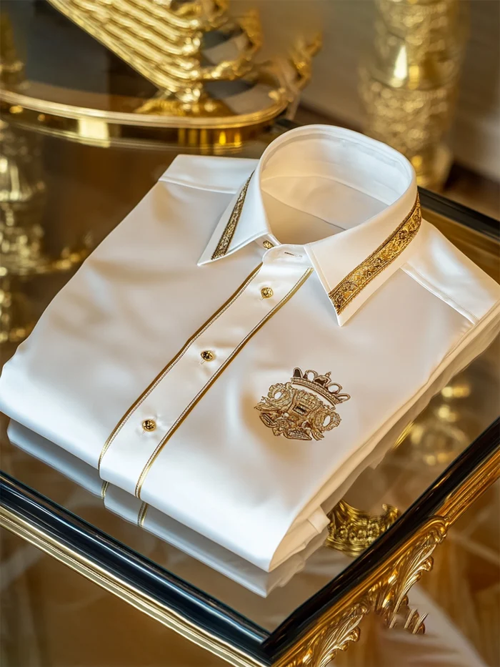 Men's Satin Luxury Business Long Sleeve Shirt