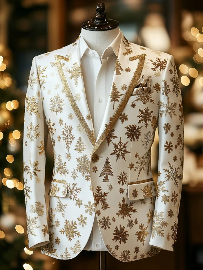 Men's Business Casual Christmas Suit Outerwear