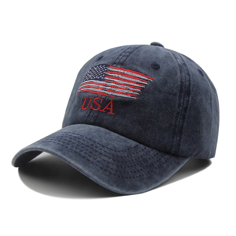Fashionable hand-styled Washed Distressed American Baseball Cap