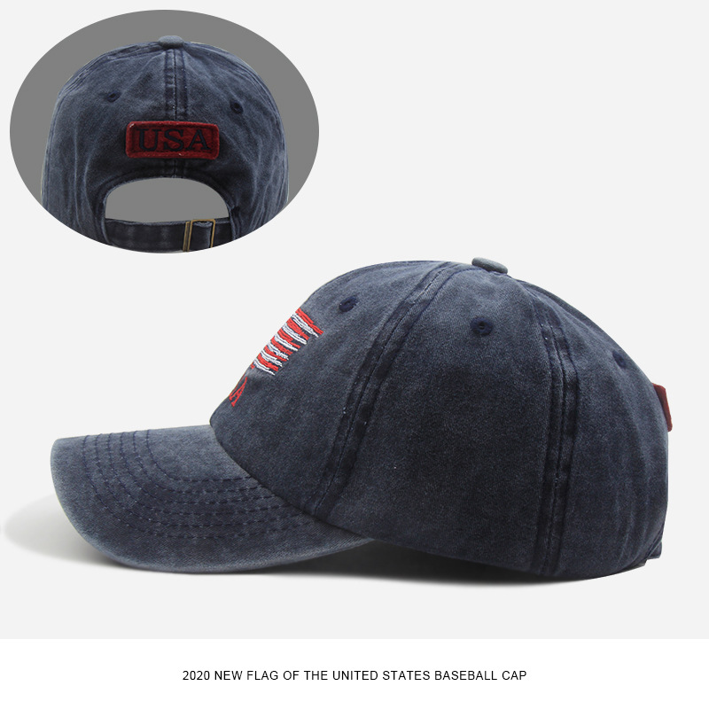 Fashionable hand-styled Washed Distressed American Baseball Cap