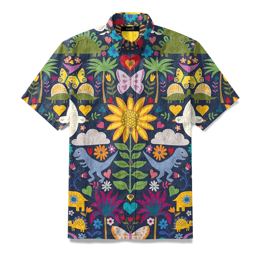 100% Cotton ALOHA Surf Shirt Short Sleeve Shirt Hawaiian