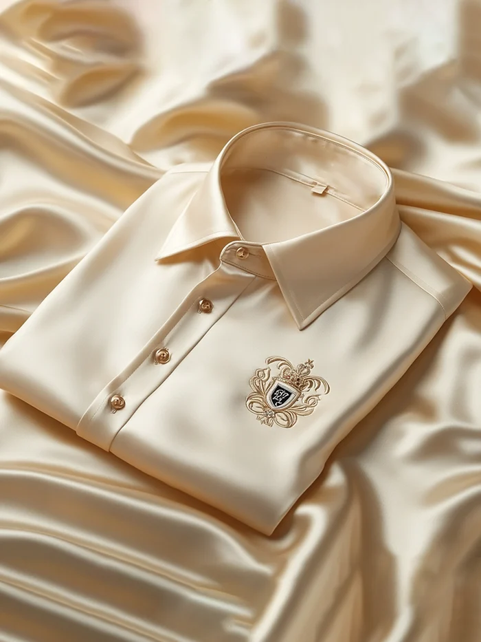 Men's Satin Luxury Business Long Sleeve Shirt