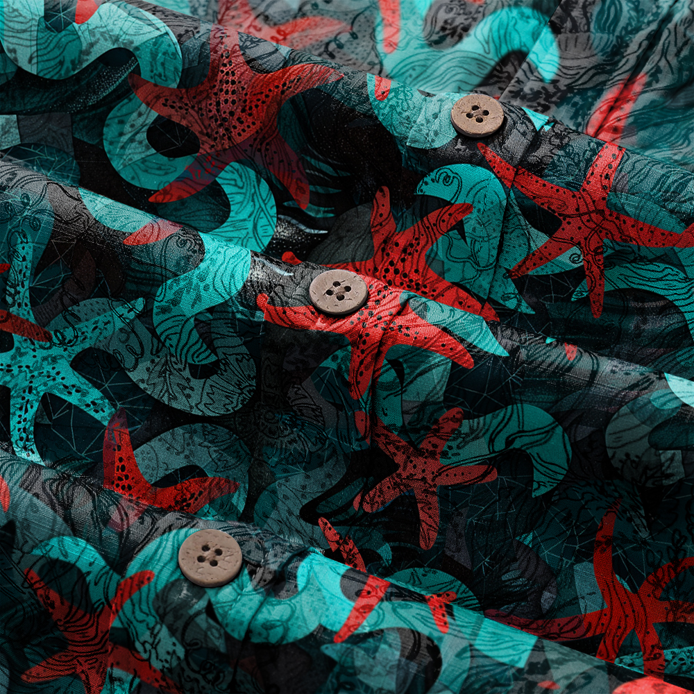 High-Quality Men's Printed Casual Loose Hawaiian Shirt