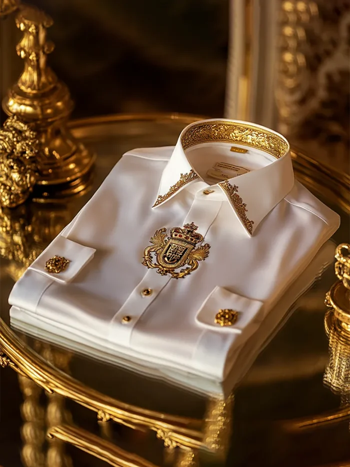 Men's Satin Luxury Business Long Sleeve Shirt