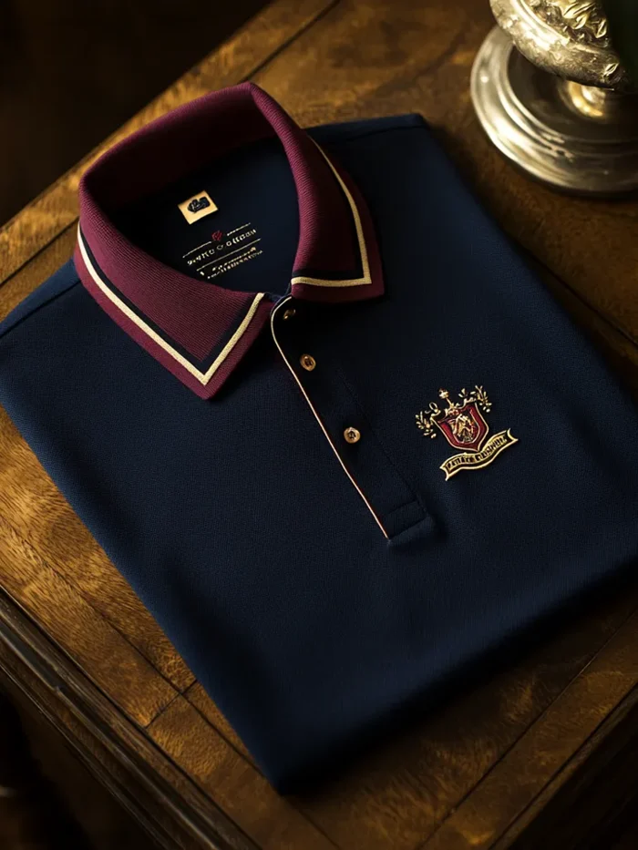 Men's Business Casual Button Short Sleeve Polo Shirt