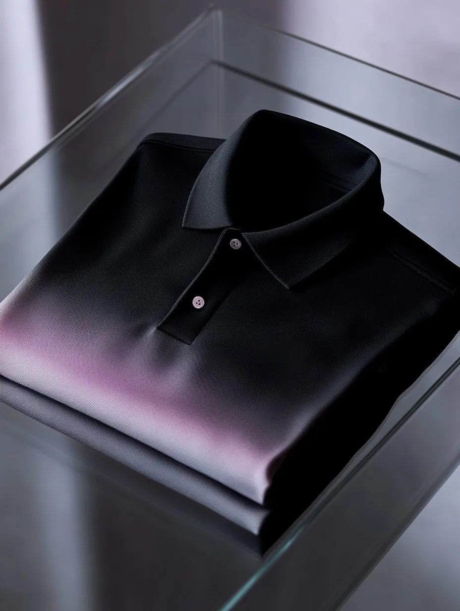 Men's Business Casual Button Long Sleeve Polo Shirt