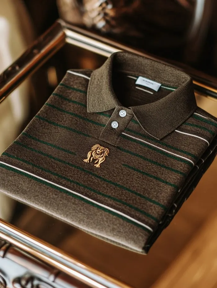 Men's Business Casual Button Long Sleeve Polo Shirt