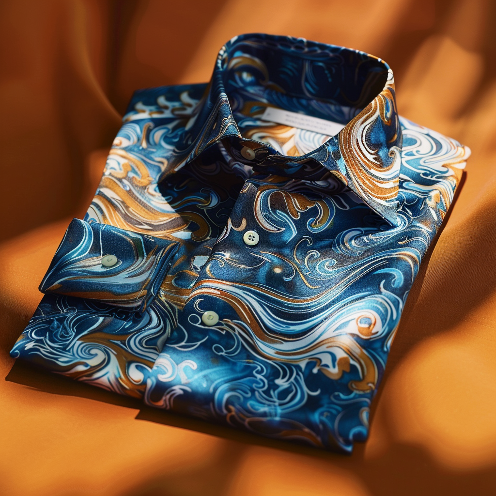 Business casual fashion printed pattern shirt