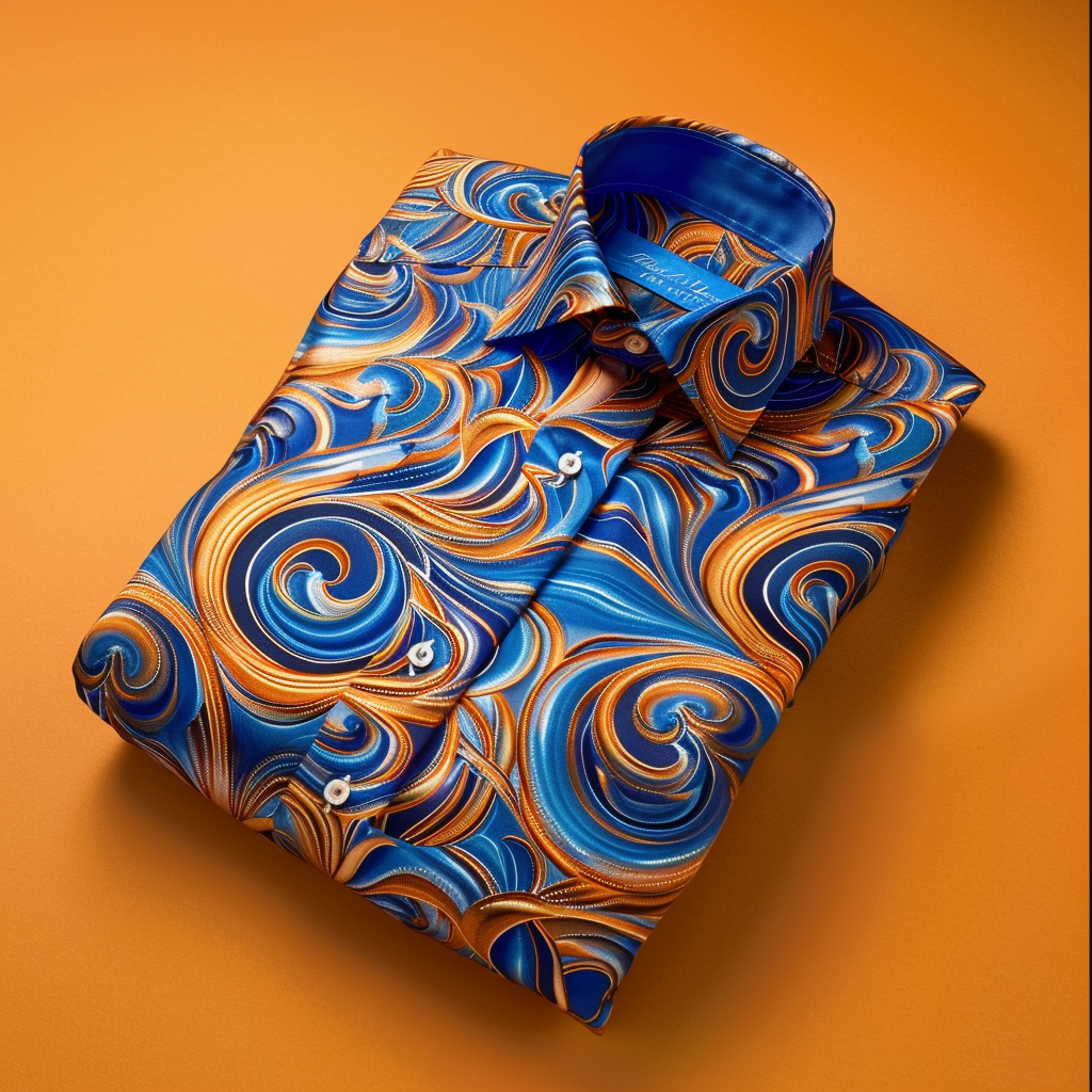 Business casual fashion printed pattern shirt