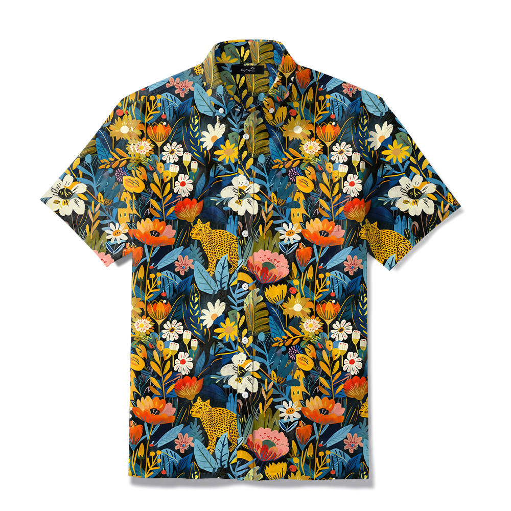 High-Quality Men's Printed Casual Loose Hawaiian Shirt