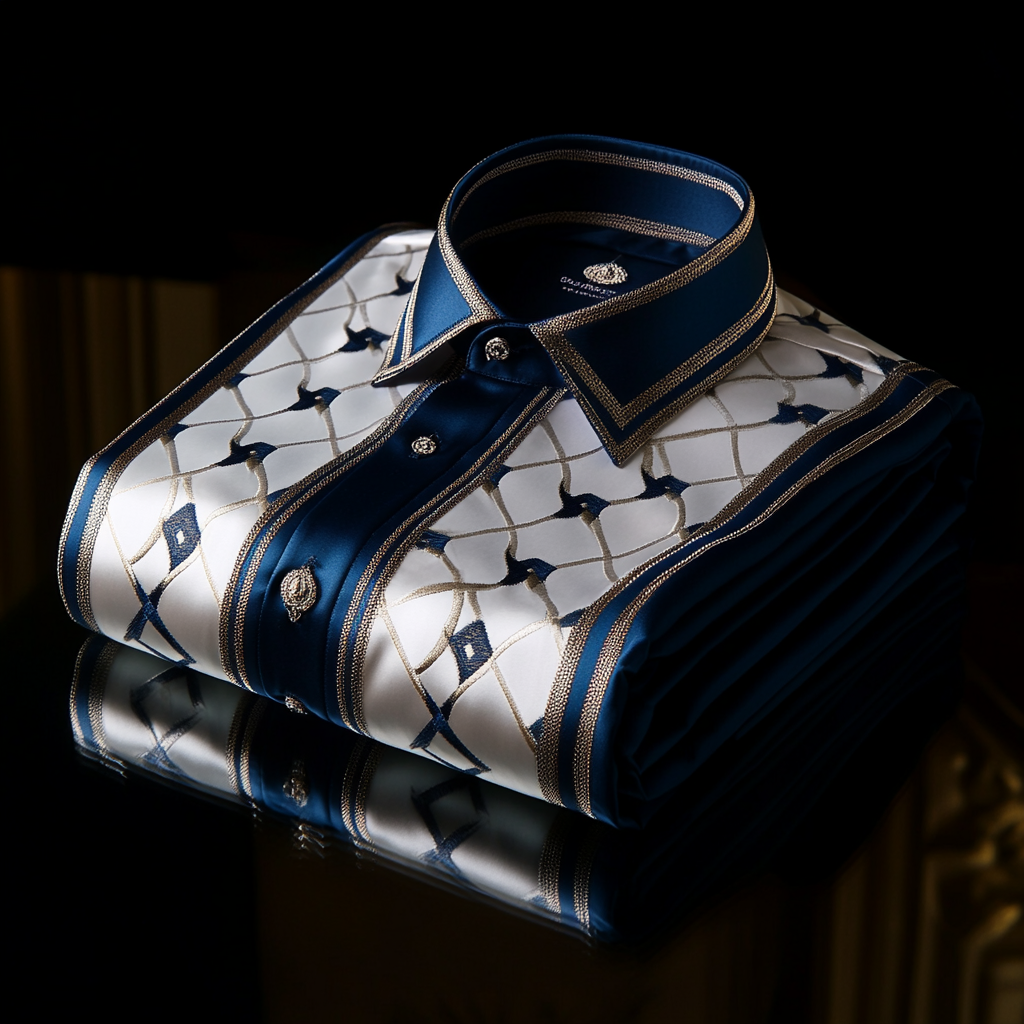 Silk Luxury Business VIP Exclusive Designer unique Luxe Collection long Shirt High Elasticity