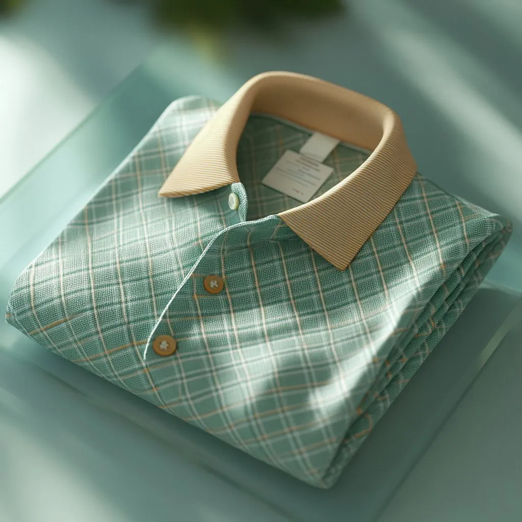 Men's Business Casual Button Long Sleeve Polo Shirt