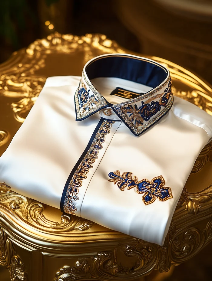 Men's Satin Luxury Business Long Sleeve Shirt