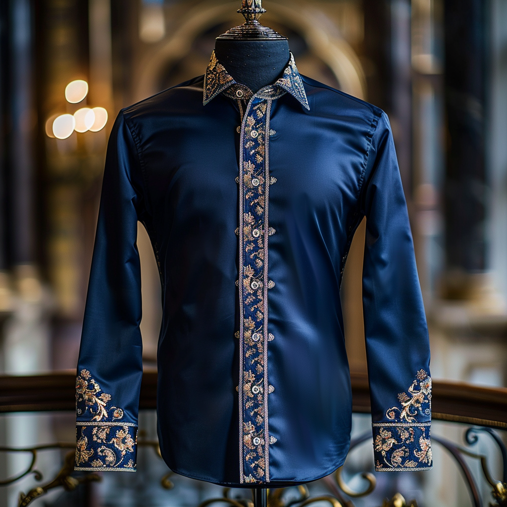 Silk Luxury Business VIP Exclusive Designer unique Luxe Collection long Shirt High Elasticity