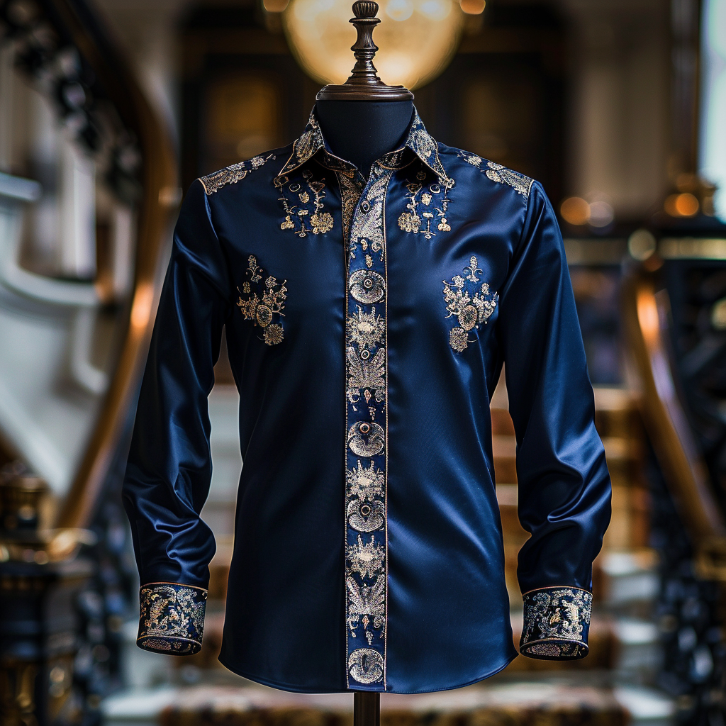 Silk Luxury Business VIP Exclusive Designer unique Luxe Collection long Shirt High Elasticity