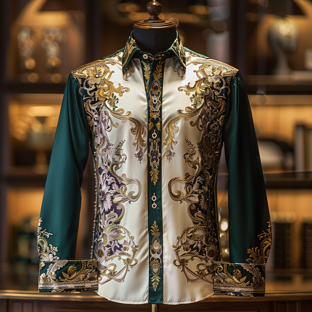 Silk Luxury Business VIP Exclusive Designer unique Luxe Collection long Shirt High Elasticity